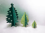 coco tree クリスマスツリー 卓上 スリム ミニ 組み立て式 ミニツリー 6枚セット ダンボール製 店内ディスプレイ 飾り付け 北欧風 インテリア シンプル 30cm 20cm 10cm