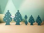 coco tree クリスマスツリー 卓上 スリム ミニ 組み立て式 ミニツリー 6枚セット ダンボール製 店内ディスプレイ 飾り付け 北欧風 インテリア シンプル 30cm 20cm 10cm